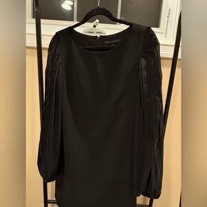 White House Black Market Black sheer Long Sleeve Dress